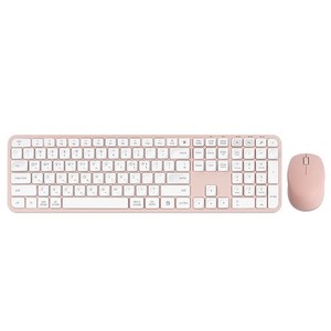 한성컴퓨터 Win / Mac 전환 무선 키보드 마우스 세트, 핑크, 일반형, LKM500