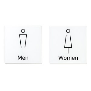 [1분설치] 스튜디오투명 화장실 표지판, MEN WOMEN