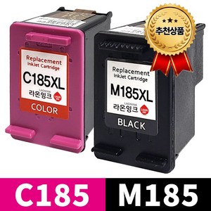 (800매 특대용량 세트) 삼성 INK-M185 C185 XL 호환잉크 SL-J1680 J1683 J1685 J1780W J1780DW J1785W M185XL C185XL, 1세트, 검정+컬러