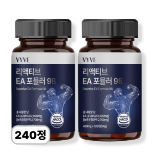 [정품] 바이브 리액티브 EA 포뮬라 98, 2개, 120정