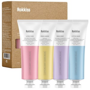 록키스 코튼캔디 핸드크림 러블리로즈 50g + 프레쉬가든 50g + 프레쉬베리 50g + 코튼밀키 50g, 1개