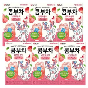 담터 포켓몬 납작복숭아 콤부차, 5g, 10개입, 6개