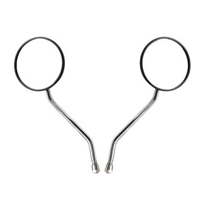 오토바이 바이크 하나로 만능 백미러 사이드미러 거울 검정 블랙 오토바이 보편적 부품 8mm 10mm FOR CG125 CD110, 1개
