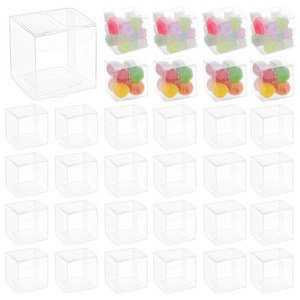 120개 투명 PVC 사탕 상자 선물 포장박스 4x4x4cm