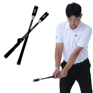 [GTOUR KPGA 프로 추천] WIXX윅스 한손 양손 웨글 실내 연습 싱글 스윙 트레이너 자세제어 휴대간편 비거리향상 자세교정 골프 스윙 연습기, 1개, (교정그립)컴팩트(460mm)