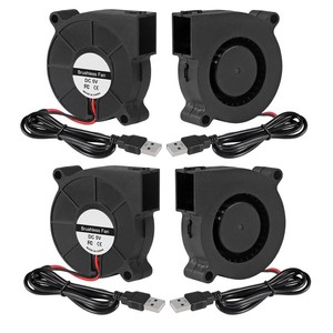 2개입 6015 USB 블로워팬 DC5V 브러시리스 원심냉각팬 60mm 컴퓨터 케이스 3D프린터 방열팬, 2개