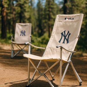 MLB NY양키스 릴렉스 캠핑체어, 아이보리, 1개