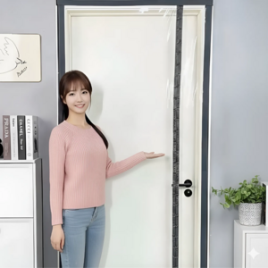 3초쿨 고급 EVA 현관바람막이 투명커튼 (벨크로테이프+커튼고리+압정)증정, 1개