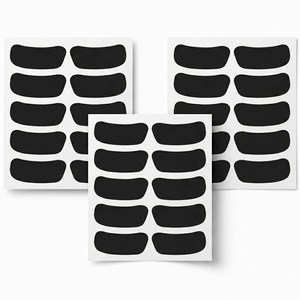 로로포우 야구 아이패치 눈부심 방지 스티커, 블랙, 3세트