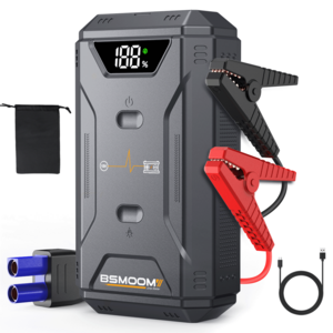 BSMOOM 2500A 12V 차량용 긴급시동 대용량 보조배터리 점프스타터, 1개, 12400mAh