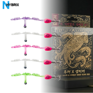 하이브릭스 생새우 에기 채비 UV 리얼 생미끼 수평 갑오징어 문어 쭈꾸미 꽃게채비, 1세트, 30g, 혼합