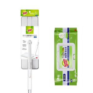 3M 스카치브라이트 올터치 더블액션 막대걸레 대형+물걸레청소포 대형 20매+주방고리1p, 1세트