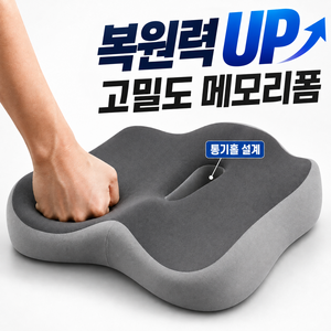 베리크 컴포핏 프리미엄 메모리폼 방석 의자쿠션, 1개, 어반 애쉬 그레이