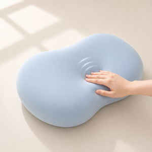 메모리폼 베개 경추베개 부드러운 촉감 숙면베개 말랑말랑 고양이 뱃살 베개 52cm*30cm*8cm 연하늘색 1개
