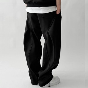 2장묶음 빠델 백 커브 절개 핀턱 벌룬 와이드 트레이닝 스웻 커브드 팬츠 회색 트레이닝팬츠