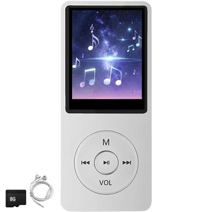 RUNDX 블루투스 휴대용 MP3 이어폰 녹음학생 어학용 8GB, 화이트, EXP2545