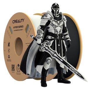 Creality 크리알리티 Hyper PLA 필라멘트 고속 프린팅 3D 프린터 고속 필라멘트 1KG, 흰색+블랙, HYPER SERIES