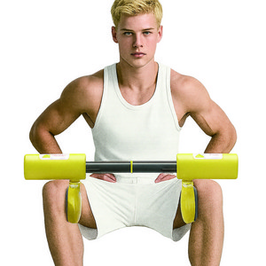 암스트롱기어 케겔운동 괄약근운동 2in1 레그앤암 클램프 어깨 가슴 하체근력 홈트레이닝기구, 블랙+옐로우