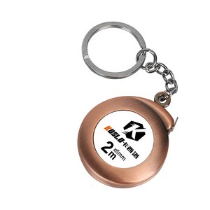공구PXJ 열쇠고리형 휴대용 미니 줄자, 구릿빛, 1개, 2m
