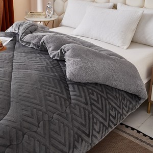 Roomxyd 카아브드 양면 밍크 극세사이불 양털이불 겨울이불 겨울차렵이불 싱글이불 퀸이불