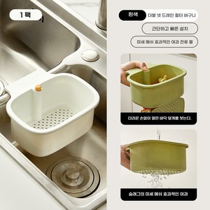 음식물 거름망 홈 주방 물빠짐 싱크대 음식물 거름망 음식물 물기제거 과일 세척 바구니원터치 오픈 수납바구니 거치대 채반 채망 바스켓 싱크대 음식물 거름망, 흰색, 1개