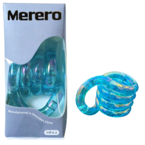 Merero 스트레스해소장난감 피젯토이 탱글 집중력 장난감 랜덤, 1개, 크리스털 블루