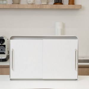 마치 슬라이딩 철제 수납장 조미료 양념통 선반, 화이트, 1개