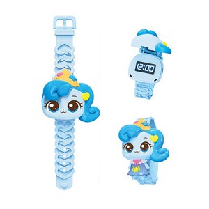 캐치티니핑 전자 손목시계 악세사리 모장 변신 시계 선물XT-921427-199419, 1개, 파란색