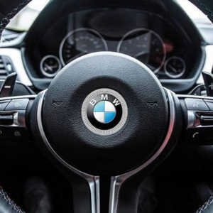 아망디에 크리스탈 큐빅 핸들 스티커 차량 악세사리 자동차 인테리어 튜닝 용품, BMW, 화이트 실버, BMW