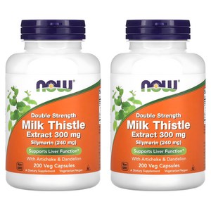 나우푸드 실리마린 밀크 시슬 추출물 300mg 베지 캡슐, 200정, 2개 골드박스 특가