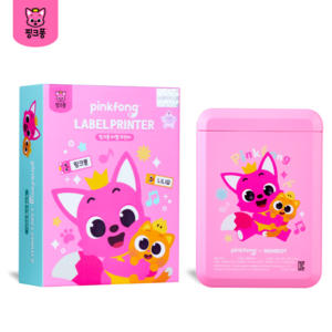님봇 D110 핑크퐁 아기상어 네임스티커 라벨프린터 (기본 라벨지 포함), 1개, D110핑크퐁 (라벨지1개포함)