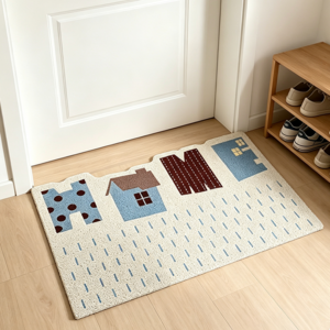 현관 매트 미끄럼방지 HOME 인테리어 발매트 욕실 매트 방석 미니 현관 코일매트, 빈티지 HOME