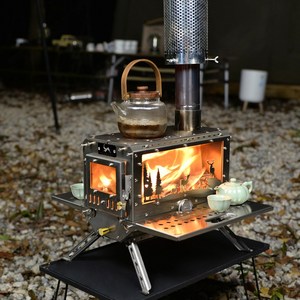 TOMOUNT 투마운트 엘프 GY2 감성 스토브 304 화목난로, 1세트, 은색