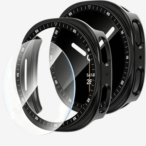 갤럭시워치9/8 메탈 눈금 PC 보호 케이스 40mm 44mm, 블랙, 1개