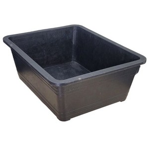 사각다라 사각화분 고무다라 고무대야, 검정, 1개