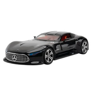 다이캐스트 1:24 벤츠 AMG 비전 그란 투리스모 레이싱카 합금 풀백 자동차 모형, 1개, 유광블랙