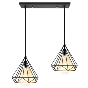 라인조명 로즈다이아2등 펜던트 LED 12w 볼램프 2개 이벤트증정 3가지색상 (블랙 로즈골드 골드) 다이아2등 다이아식탁등 다이아팬던트 led식탁2등 led식탁조명등2등 다이아, 블랙-전구색 노란빛(램프2개/이벤트참여시)