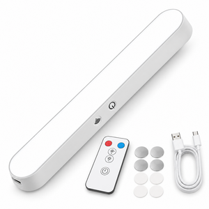 무선 LED 자석 스탠드 조명 밝기 색온도 조절 리모컨 타이머 Type-C 충전, 흰색