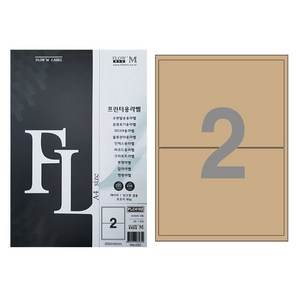 플로엠 A4 전산라벨 우편 분류 표기 바코드 물류 인덱스 크래프트 라벨지 스티커용지, FLC4102, 10매입