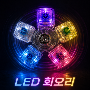 키캡 키링 딸깍이 클리커 부드럽게 돌아가는 스피너 불빛 키캡, 1개, 움직임이 화려한 키캡 스피너