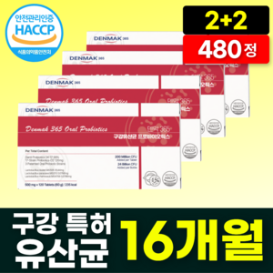 덴막 365 구강유산균 프로바이오틱스, 4개, 120정