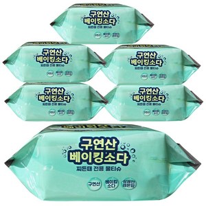 에파타클린업 구연산베이킹소다 찌든때전용 키친앤리빙 물티슈, 6개