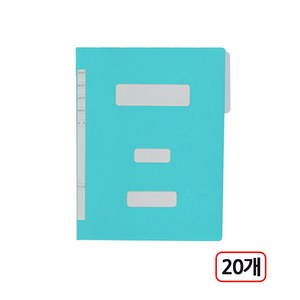 PP 칼라정부화일 A4 20개입, 청색, 1개