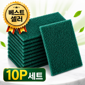 청수세미 강력세척 다목적 찌든때 기름때, 1세트, 10개입