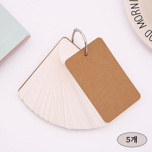 테디브라더 미니단어장 5P 영어 링 영단어장 메모 암기장, 화이트, 5개