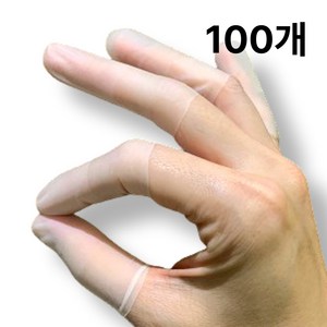 제이스토어 라텍스 손가락 장갑 손가락 골무, 100개, 화이트