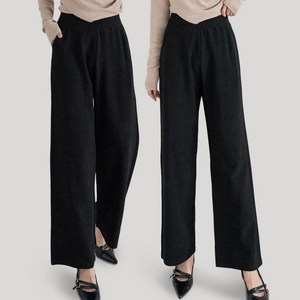 수미엘 여성 일자 와이드팬츠 밴딩 스판 슬랙스 바지 2P