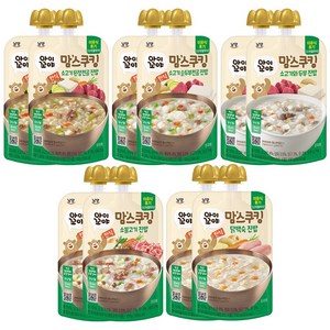 아이꼬야 맘스쿠킹 12개월 진밥 5종 각2팩 (소고기와두부2+닭백숙2+소고기된장전골2+소불고기2+소고기두부전골2) 총10팩