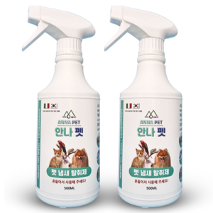 마프라생활라인 반려동물 소변 배변 탈취제, 500ml, 2개