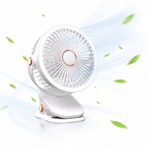 미니 무선 클립형 탁상용 선풍기 360도 회전 충전식 아로마 기능 LED 무드등 저소음 휴대용 선풍기 유모차 캠핑, Cloud White, CX20
